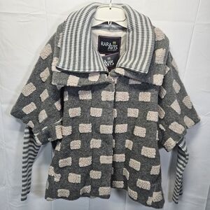 NWT Rara Avis Gray and Cream Patterned Jacket